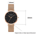 Luxury Gold Dial Quartz Women Watches Ultra-thin Lady Waterproof Watch Clock Mesh Steel Strap Woman Wristwatches